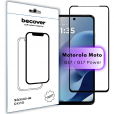 Захисне скло BeCover для Motorola Moto G17 / G17 Power Black (715137)