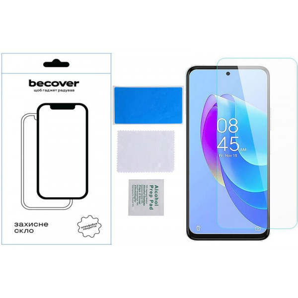 Захисне скло BeCover для Tecno Spark 10 Pro (KI7) Crystal Clear Glass 3D (709269)