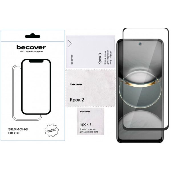 Захисне скло BeCover для Tecno Spark 30 Pro (KL7) Black (713080)