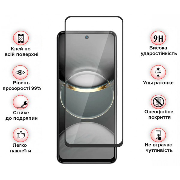Захисне скло BeCover для Tecno Spark 30 Pro (KL7) Black (713080)