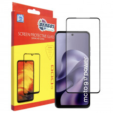 Захисне скло Dengos для Motorola Moto G17/G17 Power Black Full Glue (TGFG-446)
