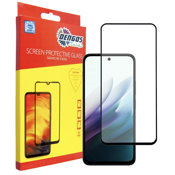 Захисне скло Dengos для Xiaomi Redmi 15 Black Full Glue (TGFG-416)