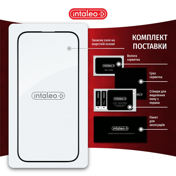 Захисне скло Intaleo Full Glue ESD для Apple iPhone 16 Pro Black (1283126594724)