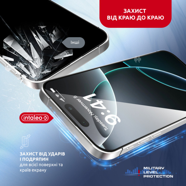 Захисне скло Intaleo з аплікатором Intaleo MagicBox для Apple iPhone 16 Pro Max Black (4820266742904)