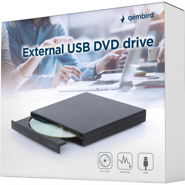 Зовнішній Gembird DVD-USB-04 DVD-привід, USB 2.0