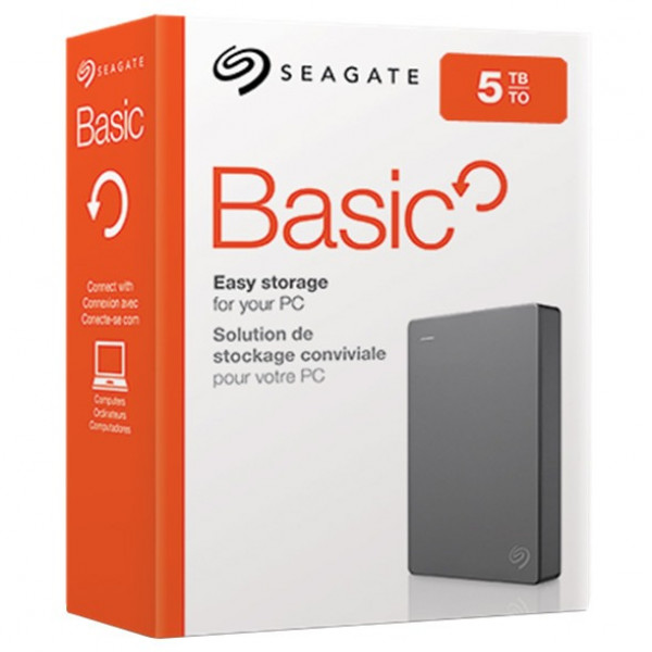 Зовнішній жорсткий диск 2.5" USB 5.0TB Seagate Bacis Black (STJL5000400)_Bulk