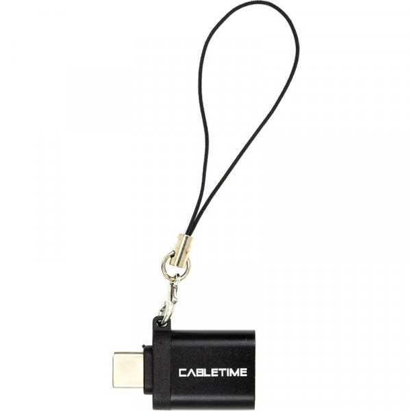 Адаптер Cabletime OTG USB Type-C - USB (M/F) Black (CA913688)