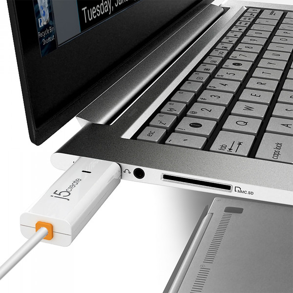 Адаптер J5create USB-A/USB-A (M/M), 1.8 м, White (JUC400-N)