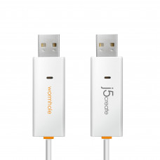 Адаптер J5create USB-A/USB-A (M/M), 1.8 м, White (JUC400-N)