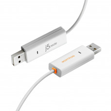 Адаптер J5create USB-A/USB-A (M/M), 1.8 м, White (JUC400-N)