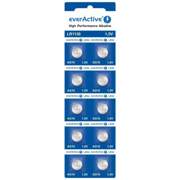 Батарейка everActive LR1130/LR54/(A)G10 BL 10шт