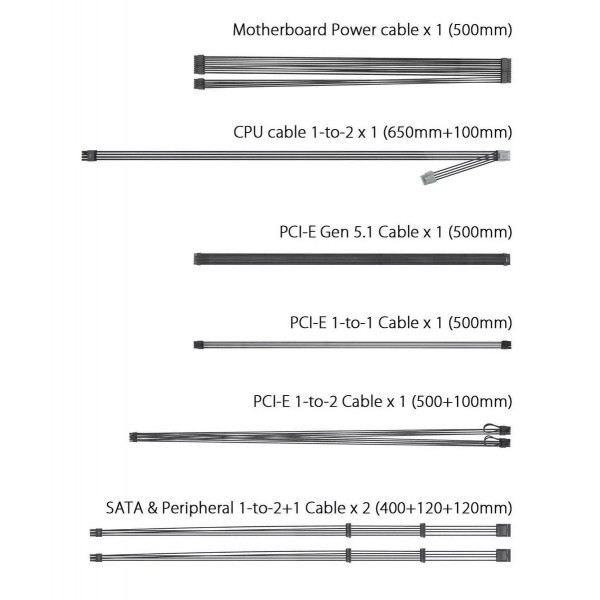 Блок живлення Asus TUF Gaming 850W Gold EVO (90YE00SA-B0NA00)