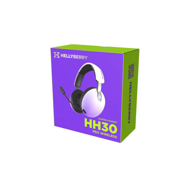 Bluetooth-гарнiтура Hator Hellyberry HH30 Pro Wireless White/Violet (HH30_PRO_wireless_WV)
