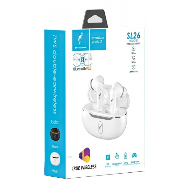 Bluetooth-гарнітура SkyDolphin TWS SL26 White (SDBTE-000189)