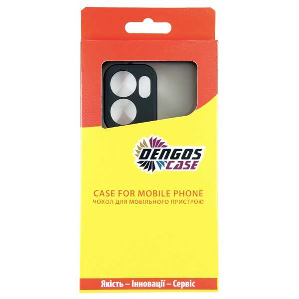 Чохол-накладка Dengos для Oppo Reno 13F Black Full Glue (DG-KM-149) + захисне скло