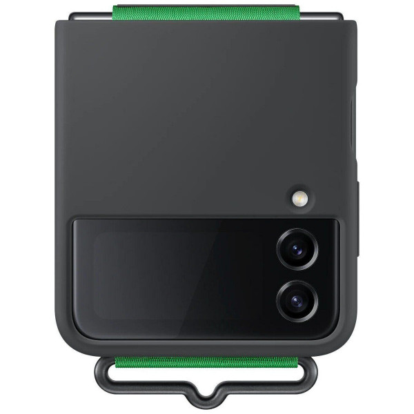 Чохол-накладка Samsung Silicone Cover with Strap для Samsung Galaxy Flip 4 SM-F721 Black (EF-GF721TBEGUA)