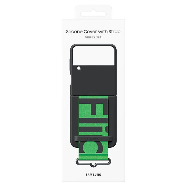 Чохол-накладка Samsung Silicone Cover with Strap для Samsung Galaxy Flip 4 SM-F721 Black (EF-GF721TBEGUA)