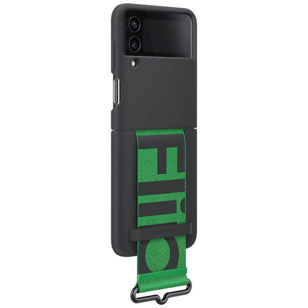 Чохол-накладка Samsung Silicone Cover with Strap для Samsung Galaxy Flip 4 SM-F721 Black (EF-GF721TBEGUA)