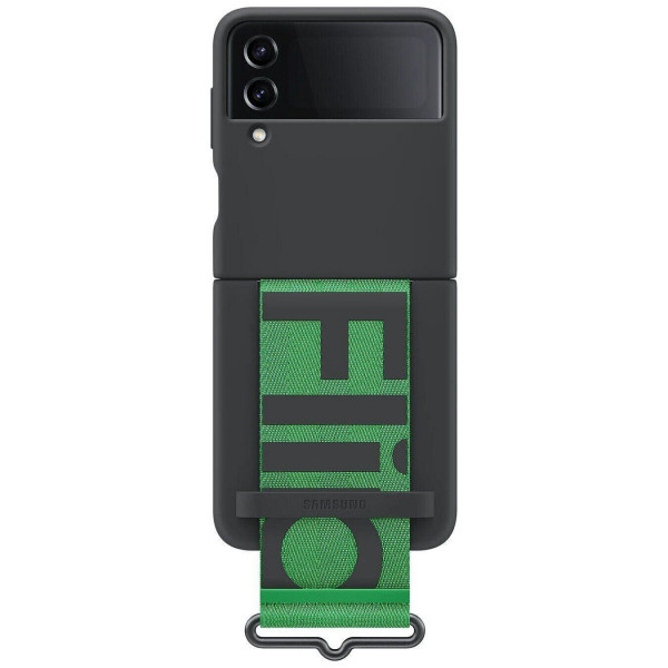 Чохол-накладка Samsung Silicone Cover with Strap для Samsung Galaxy Flip 4 SM-F721 Black (EF-GF721TBEGUA)