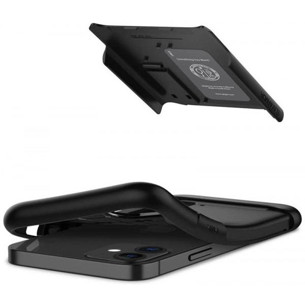 Чохол-накладка Spigen Slim Armor для Apple iPhone 12 Mini Black (ACS01545)