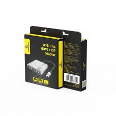 Док-станція Cablexpert USB-C 3-в-1 (A-CM-HDMIFDPF-01)