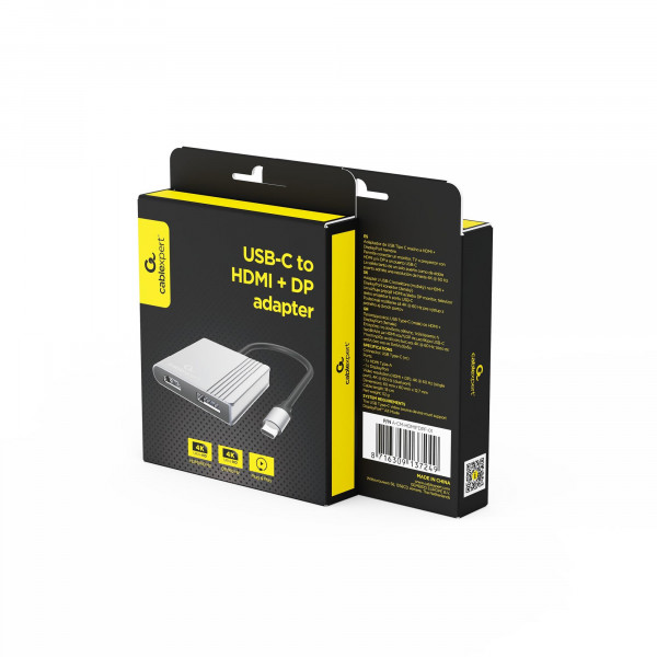 Док-станція Cablexpert USB-C 3-в-1 (A-CM-HDMIFDPF-01)