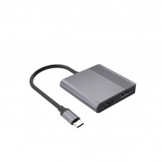 Док-станція Cablexpert USB-C 3-в-1 (A-CM-HDMIFDPF-01)