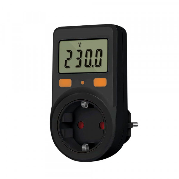 Енергометр цифровий (W/V/A/C/KWh) СolorWay для розетки (16A/3680W) (CW-VM16-01D)