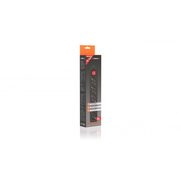 Фільтр живлення REAL-EL RS-Protect M 10m Black