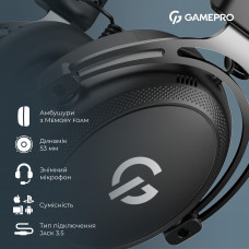 Гарнітура GamePro Asgard Skald Origin Black (HS850B)