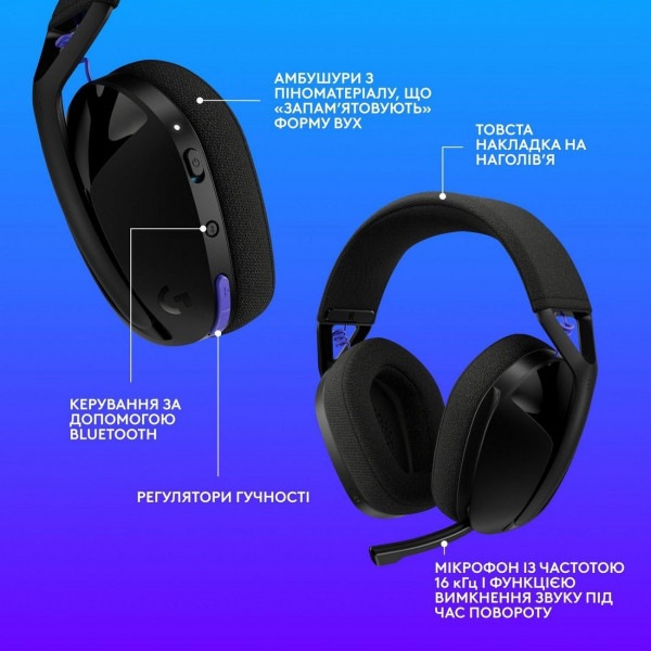 Гарнітура Logitech G321 Lightspeed Black (981-001563)