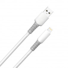 Кабель ColorWay USB - Lightning (M/M), liquid silicone, 3А, 1 м, White (CW-CBUL093-WT)