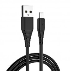 Кабель ColorWay USB-microUSB (PVC), 2.4А, 1м, Black (CW-CBUM025-BK)