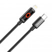 Кабель ColorWay USB Type-C - Lightning (M/M), Breathing Light, 3А, 1 м, Black (CW-CBPDCL103-BK)