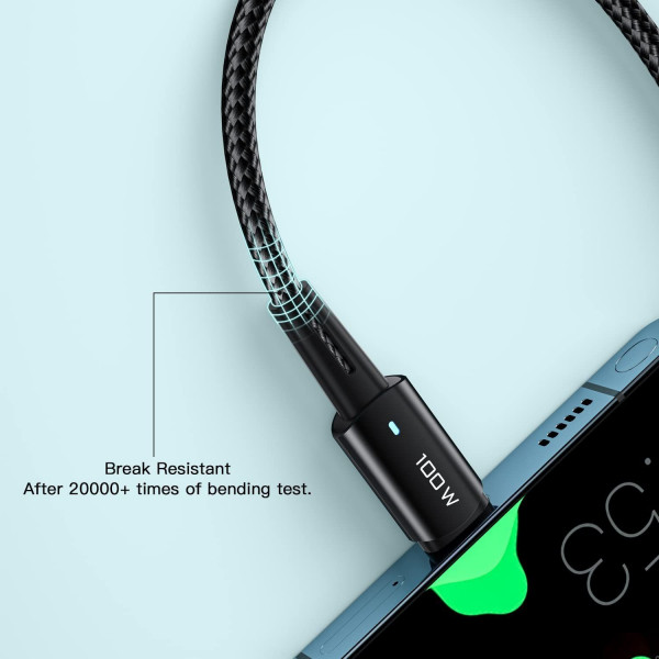 Кабель Essager Sunset USB Type-C - USB Type-C (M/M), 100W, 3 м Black (EXCTT1-CGC01)