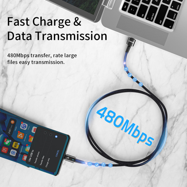 Кабель Essager Sunset USB - USB Type-C (M/M), 100W, 1 м Black (EXC7A-CG01-P)