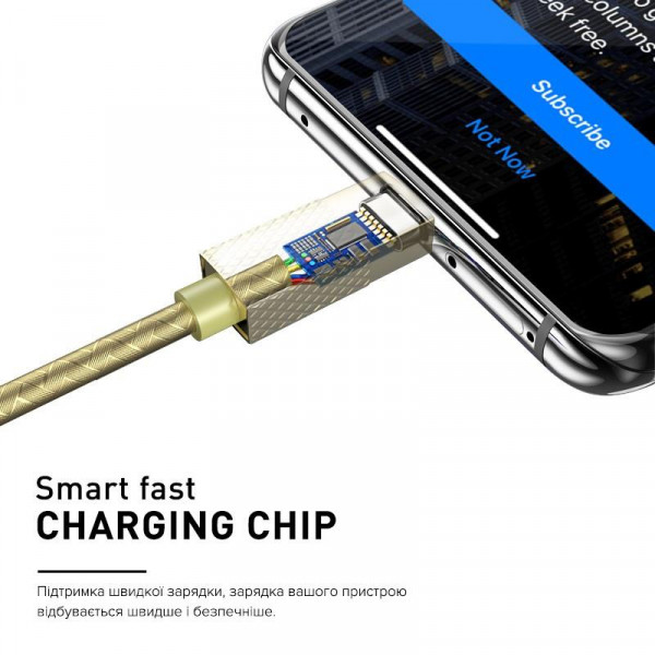 Кабель Luxe Cube Premium USB - micro USB (M/M), 1 м, золотистий (8889986489885)