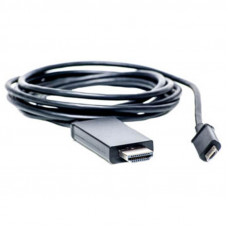 Кабель PowerPlant (KD00AS1239) microUSB-HDMI, 1.8м, Black