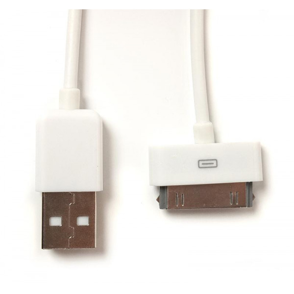 Кабель PowerPlant USB-Apple 30pin, 1м White (DV00DV4045)