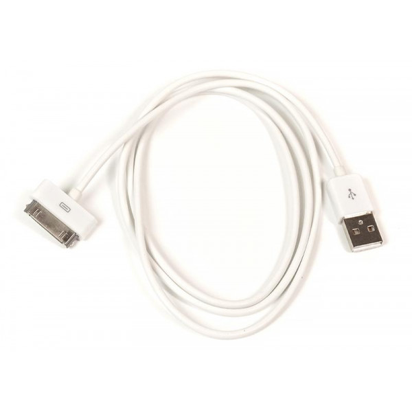 Кабель PowerPlant USB-Apple 30pin, 1м White (DV00DV4045)