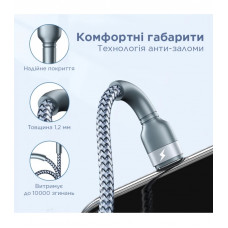 Кабель Remax Jany Series USB - micro USB, 1m Silver (RC-124m)