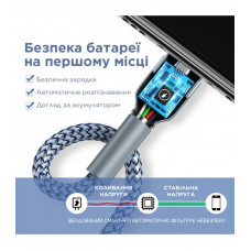 Кабель Remax Jany Series USB - micro USB, 1m Silver (RC-124m)