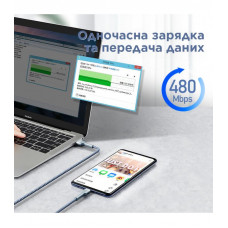 Кабель Remax Jany Series USB to Type-C Silver (RC-124A)