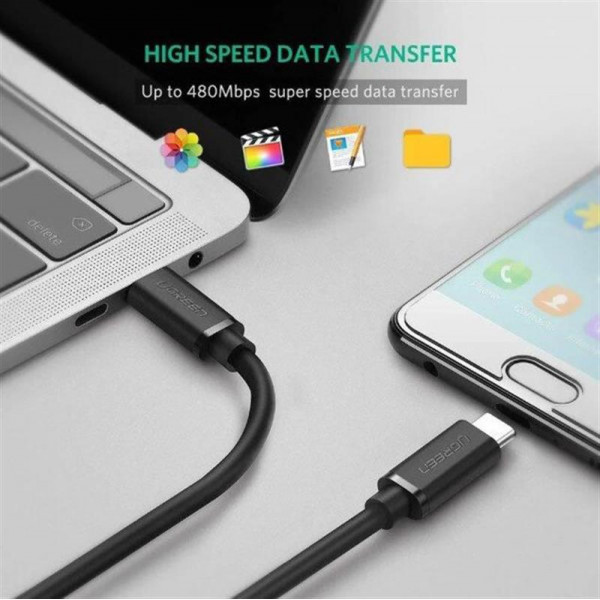 Кабель Ugreen US286 USB Type-C - USB Type-C (M/M), 2 м, Black (10306)