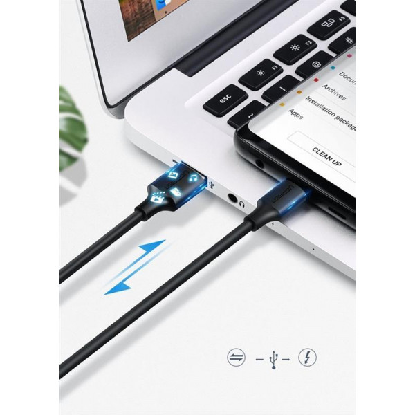 Кабель Ugreen US287 USB - USB Type-C (M/M), 3 м, Black (60826)