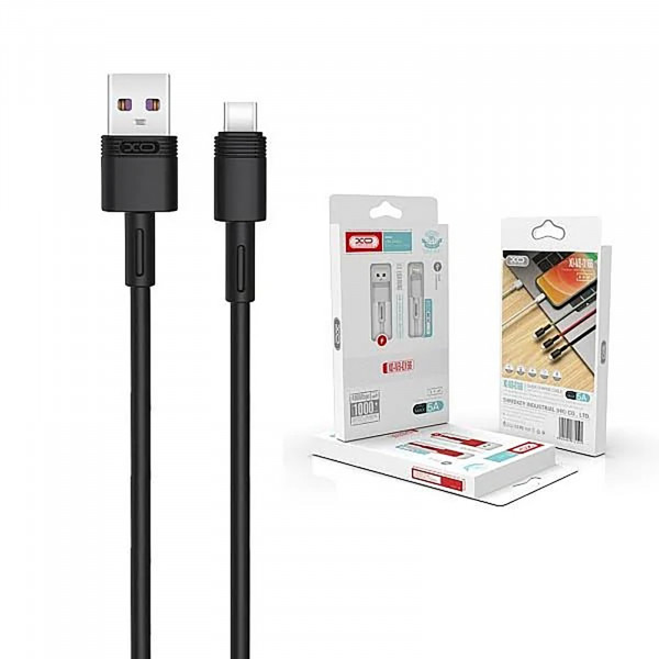 Кабель XO USB - USB Type-C (M/M), 5А, 1 м, Black (NB-Q166-AС.black)