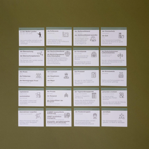 Картки для вивчення німецької мови English Student. Deutsch Militar