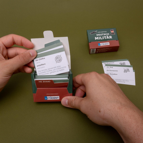 Картки для вивчення німецької мови English Student. Deutsch Militar