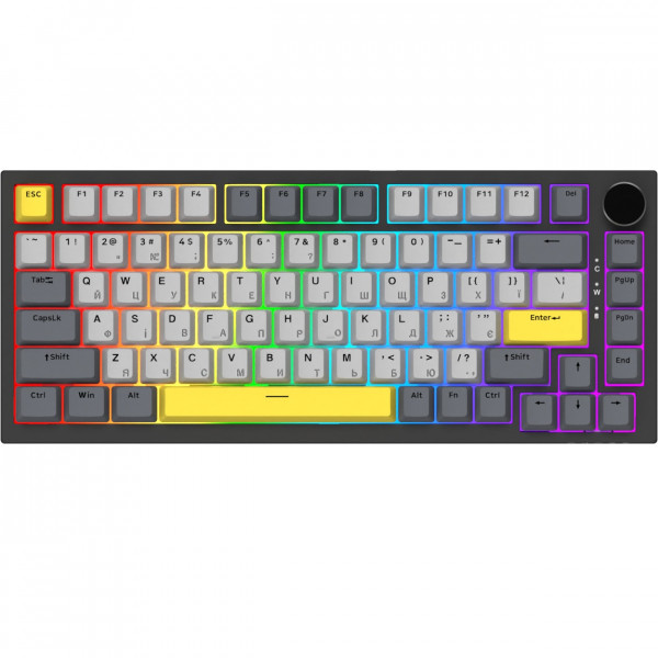 Клавіатура Ajazz AK820 Sea Salt Switch Black USB-C (AK820-SS-BGY)