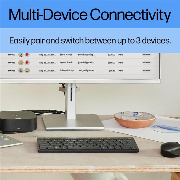 Клавіатура беспроводная HP 350 Compact Multi-Device BT Black (692S8AA)